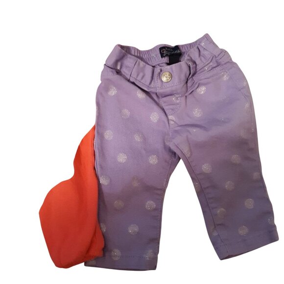 Est 89 Place Baby Girls Lot 5pcs Size 6-9m Pants & Shirts Mixed Set - Picture 2 of 4